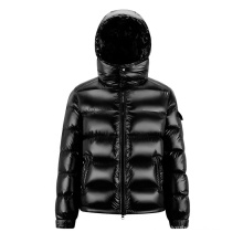 Oem ODM Custom winter new mens outdoor warm lightweight shiny 90% white duck down puffer jacket